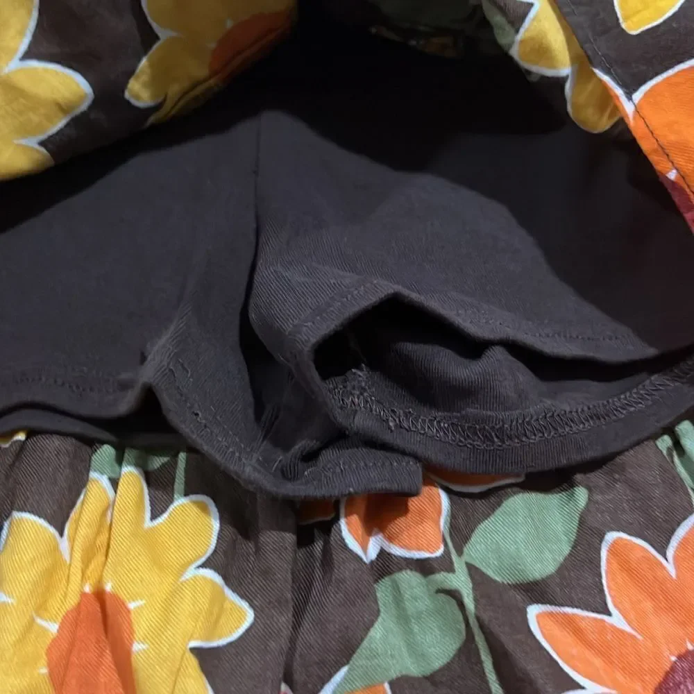 Girls Sunflower Tiered Skort - Harvest - Brown Sz 10
